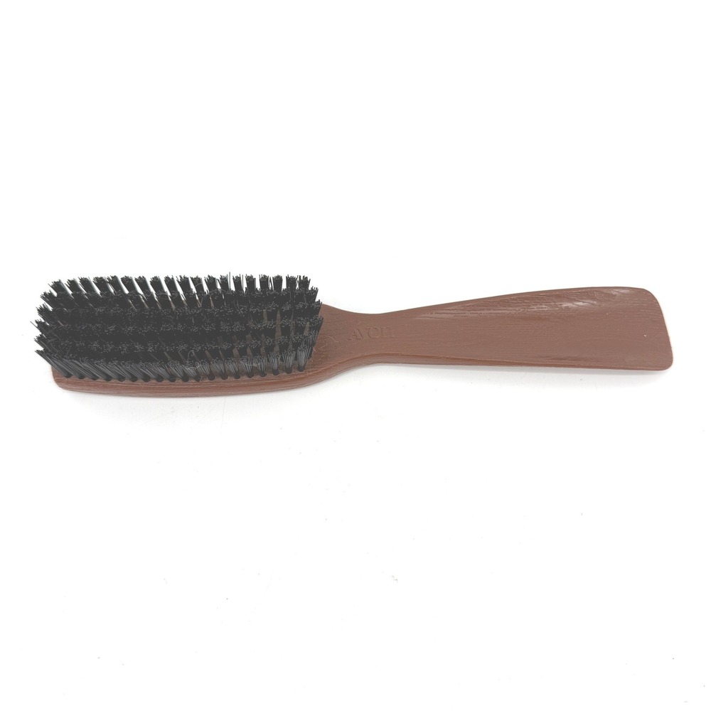 Avon Hair Brush Mens OS Brown Faux Wood Grain Shoe Horn Handle Vintage